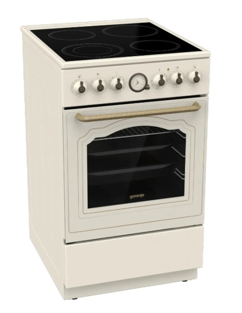 Kuchnia ceramiczna 4 Pola Gorenje GECS5B70CLI Linia Classico 50cm Kremowa