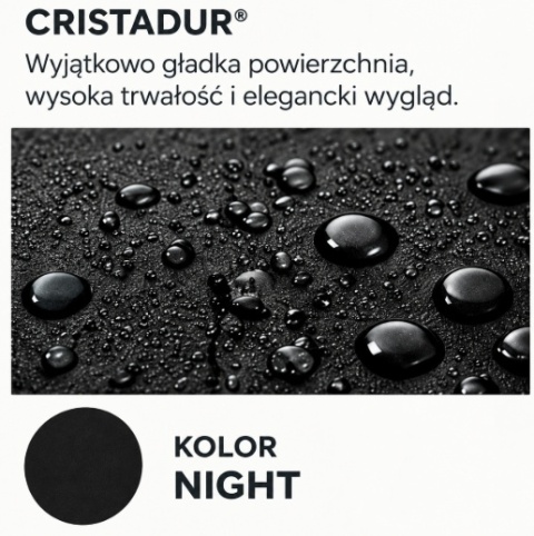 Zlewozmywak SCHOCK KIRUNA N-100L Night CRISTADUR 60 cm podwieszany