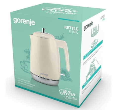 Czajnik elektryczny Gorenje K15RL 2200W 1,7l RETRO