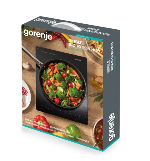 Kuchenka indukcyjna Gorenje ICR2000SP 10 stopni mocy Booster Czarna