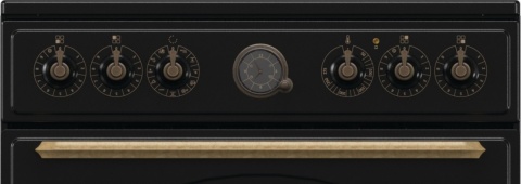 Kuchni ceramiczna Gorenje GECS6B71CLB Czarna Retro Grill Pizza AirFry 60cm