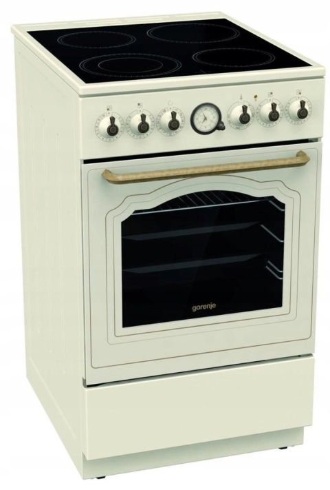 Kuchnia GORENJE elektryczna GECS5B70CLI RETRO 50cm Kość Słoniowa IVORY 70L