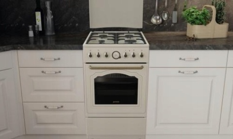 Kuchnia gazowo-elektryczna GORENJE GKS5B70CLI 70l 50cm RETRO Kość Słoniowa