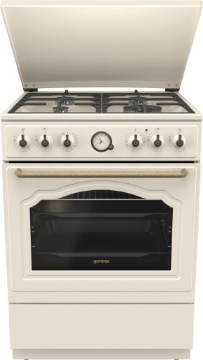 Kuchnia gazowo-elektryczna Gorenje GKS6C71CLI 60cm RETRO Kość Słoniowa