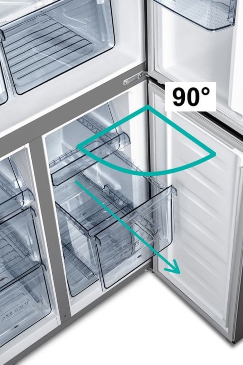 Lodówka GORENJE NRM8182MX Side by Side No frost 182cm x 80cm Srebrna