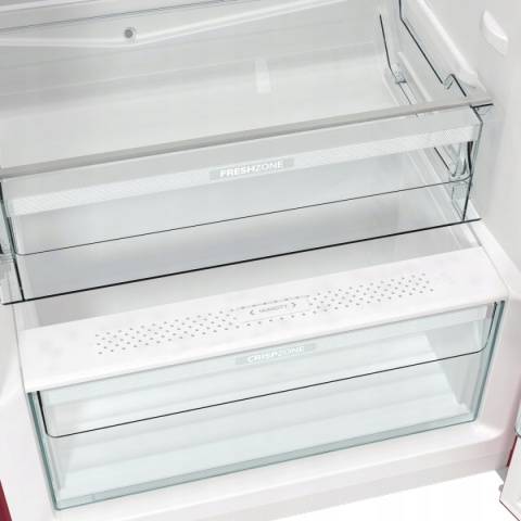 Lodówka jednodrzwiowa Gorenje OBRB615DR Retro Volkswagen Bordowo - Kremowa