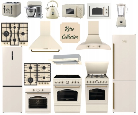 Lodówka jednodrzwiowa Gorenje OBRB615DR Retro Volkswagen Bordowo - Kremowa