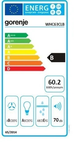 Okap kuchenny Gorenje WHC63CLB przyścienny 650m3/h 60cm RETRO czarny
