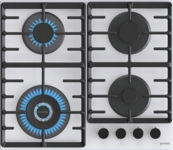 Płyta do zabudowy Gorenje GTW642SYW 60cm Białe Szkło WOK Ruszt Żeliwny