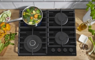 Płyta gazowa Gorenje GKTW642SYB 60cm Czarna Szkło WOK Timer Żeliwo