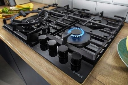 Płyta gazowa Gorenje GKTW642SYB 60cm Czarna Szkło WOK Timer Żeliwo