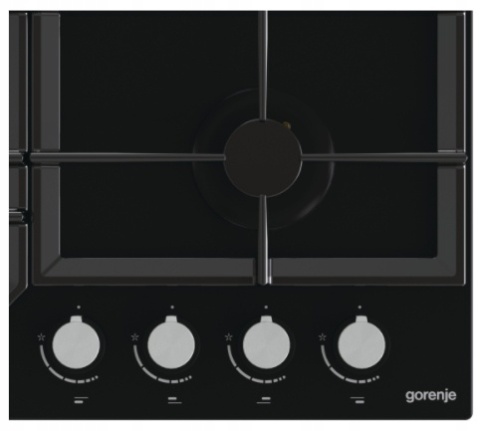 Płyta gazowa Gorenje GTW641KB 60 cm czarne szkło żeliwo palnik wok