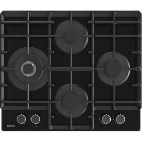Płyta gazowa Gorenje GTW6D42AB 60cm Czarna Szkło WOK Żeliwo
