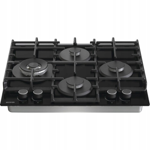 Płyta gazowa Gorenje GTW6D42AB 60cm Czarna Szkło WOK Żeliwo