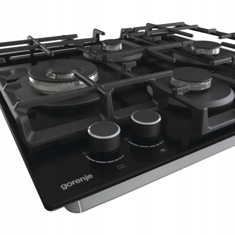Płyta gazowa Gorenje GTW6D42AB 60cm Czarna Szkło WOK Żeliwo