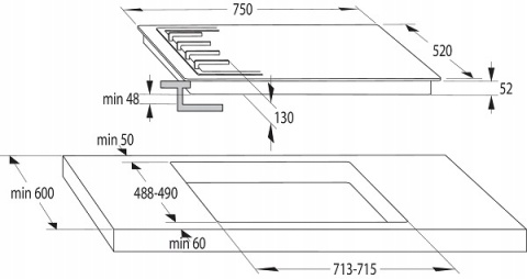 Płyta gazowa Gorenje GTW7C51B 5 palników 75cm