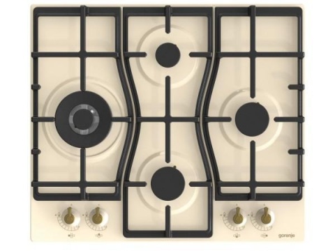 Płyta gazowa Gorenje GW6D42CLI 60 Kość Słoniowa WOK Żeliwo Zapalarka Retro