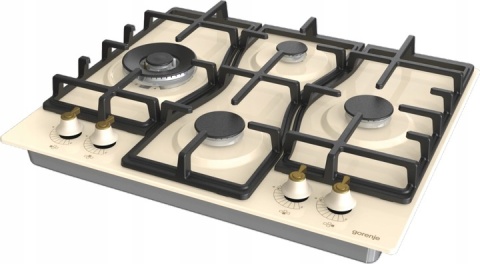 Płyta gazowa Gorenje GW6D42CLI 60 Kość Słoniowa WOK Żeliwo Zapalarka Retro