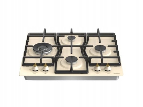 Płyta gazowa Gorenje GW6D42CLI 60 Kość Słoniowa WOK Żeliwo Zapalarka Retro