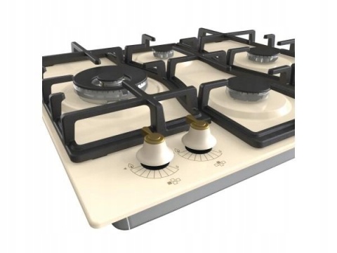 Płyta gazowa Gorenje GW6D42CLI 60 Kość Słoniowa WOK Żeliwo Zapalarka Retro
