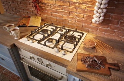 Płyta gazowa Gorenje GW6D42CLI 60 Kość Słoniowa WOK Żeliwo Zapalarka Retro