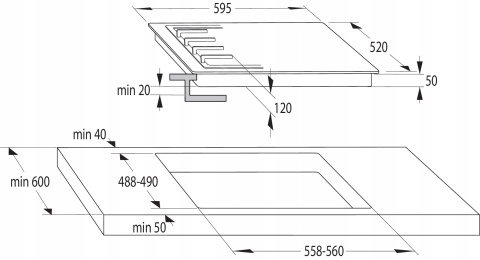 Płyta gazowo-indukcyjna Gorenje GCI691BSC 60cm PowerBoost Żeliwo