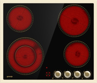 Płyta kuchenna ceramiczna Gorenje EC642CLI 60cm RETRO Kość Słoniowa IVORY