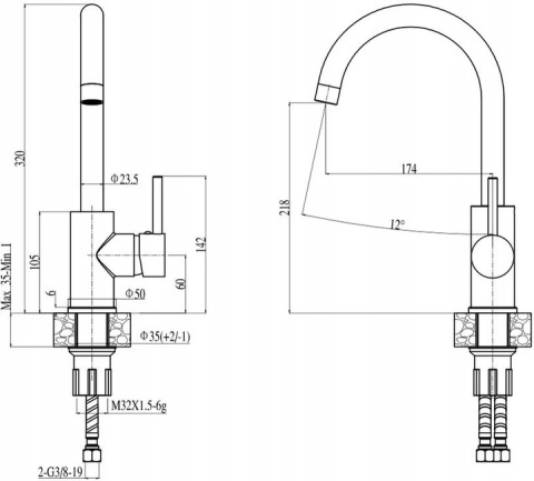 Bateria kuchenna stojąca Alveus Tonia srebrny Bateria kuchenna stojąca Alveus Tonia srebrny