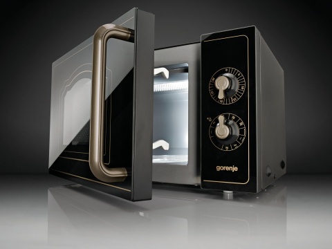Kuchenka mikrofalowa wolnostojąca Gorenje MO4250CLB Retro Czarna