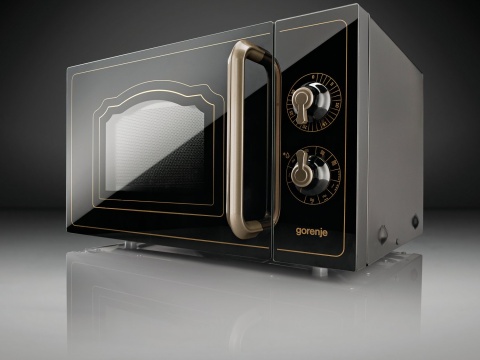 Kuchenka mikrofalowa wolnostojąca Gorenje MO4250CLB Retro Czarna