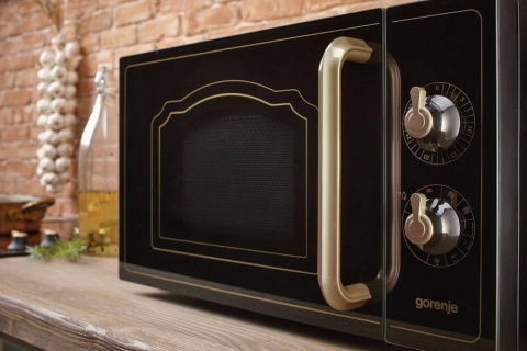 Kuchenka mikrofalowa wolnostojąca Gorenje MO4250CLB Retro Czarna
