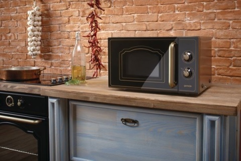 Kuchenka mikrofalowa wolnostojąca Gorenje MO4250CLB Retro Czarna