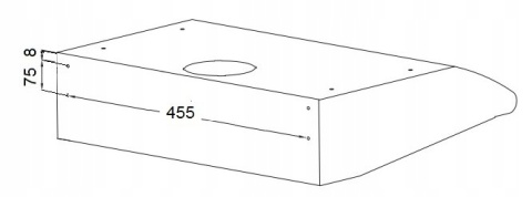 OKAP KUCHENNY PODSZAFKOWY CZARNY JUNO 50 CM MAAN