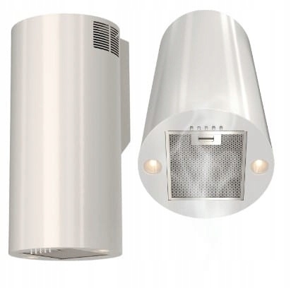 OKAP KUCHENNY PRZYŚCIENNY KOMINOWY 35 cm TUBA BIAŁY ELBA WPB35 MAAN CICHY