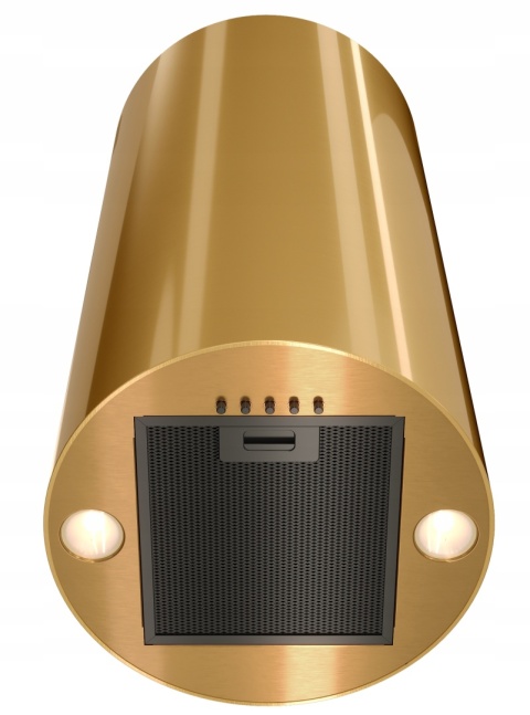 OKAP KUCHENNY TUBA PRZYŚCIENNY ZŁOTY POŁYSK KOMINOWY ELBA WPB35 MAAN CICHY