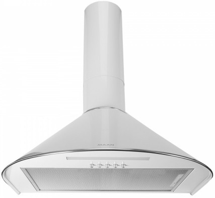 Okap Kuchenny KOMINOWY MAAN Mix 50cm Biały przyścienny LED Cichy Mocny