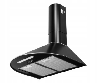 Okap Kuchenny KOMINOWY MAAN Mix 50cm Czarny przyścienny LED Cichy Mocny