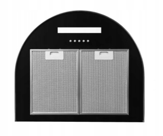 Okap Kuchenny KOMINOWY MAAN Mix 50cm Czarny przyścienny LED Cichy Mocny