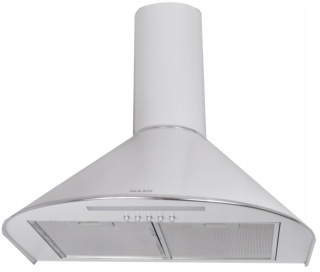 Okap Kuchenny KOMINOWY MAAN Mix 60cm Biały przyścienny LED Cichy Mocny