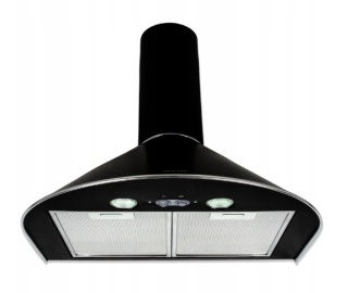 Okap Kuchenny KOMINOWY MAAN Mix 60cm Czarny przyścienny LED Cichy Mocny