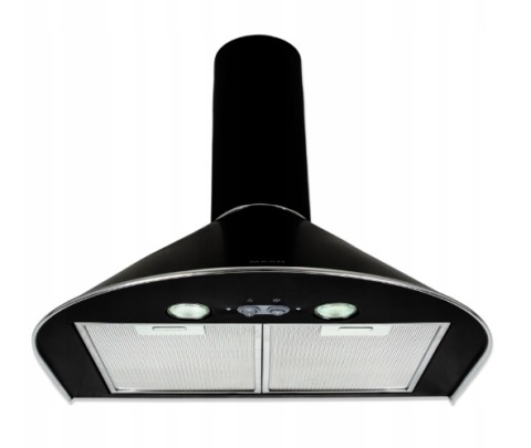 Okap Kuchenny KOMINOWY MAAN Mix 60cm Czarny przyścienny LED Cichy Mocny