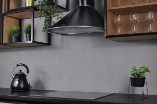 Okap Kuchenny KOMINOWY MAAN Mix 60cm Czarny przyścienny LED Cichy Mocny