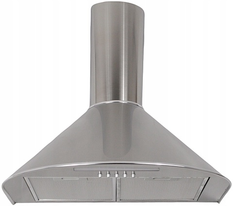Okap Kuchenny KOMINOWY MAAN Mix 60cm Srebrny przyścienny LED Cichy Mocny