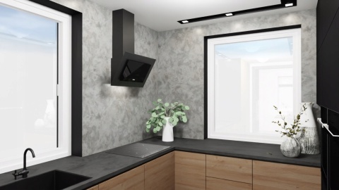 Okap Kuchenny MAAN Vertical 50cm Czarny przyścienny Szkło LED Cichy Mocny