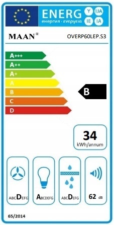 Okap Kuchenny MAAN Vertical 50cm srebrny Ścienny Szkło LED Cichy Mocny