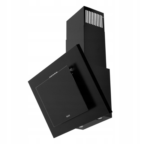 Okap Kuchenny MAAN Vertical 60cm Czarny Ścienny Szkło LED Cichy Wydajny