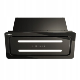 Okap do zabudowy MAAN EOS 60cm Dotyk Czarny Cichy Szkło 620m3 2 paski Pilot