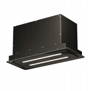 Okap do zabudowy MAAN EOS 60cm Dotyk Czarny Cichy Szkło 620m3 2 paski Pilot