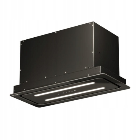 Okap do zabudowy MAAN EOS 60cm Dotyk Czarny Cichy Szkło 620m3 2 paski Pilot