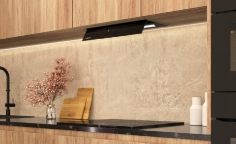 Okap do zabudowy Maan Hyperion 60 czarny Innowacyjny Panel Sterowania